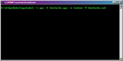 gpsbabel invalid return data at line 3