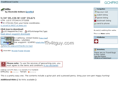 Geocaching.com Cache Details